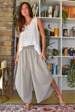 Arbi Gingham Shirring Bandeau Jumpsuit Mocha